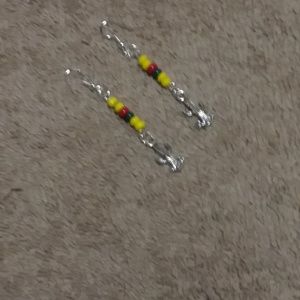 Handmade Mexican flag n cactus earrings